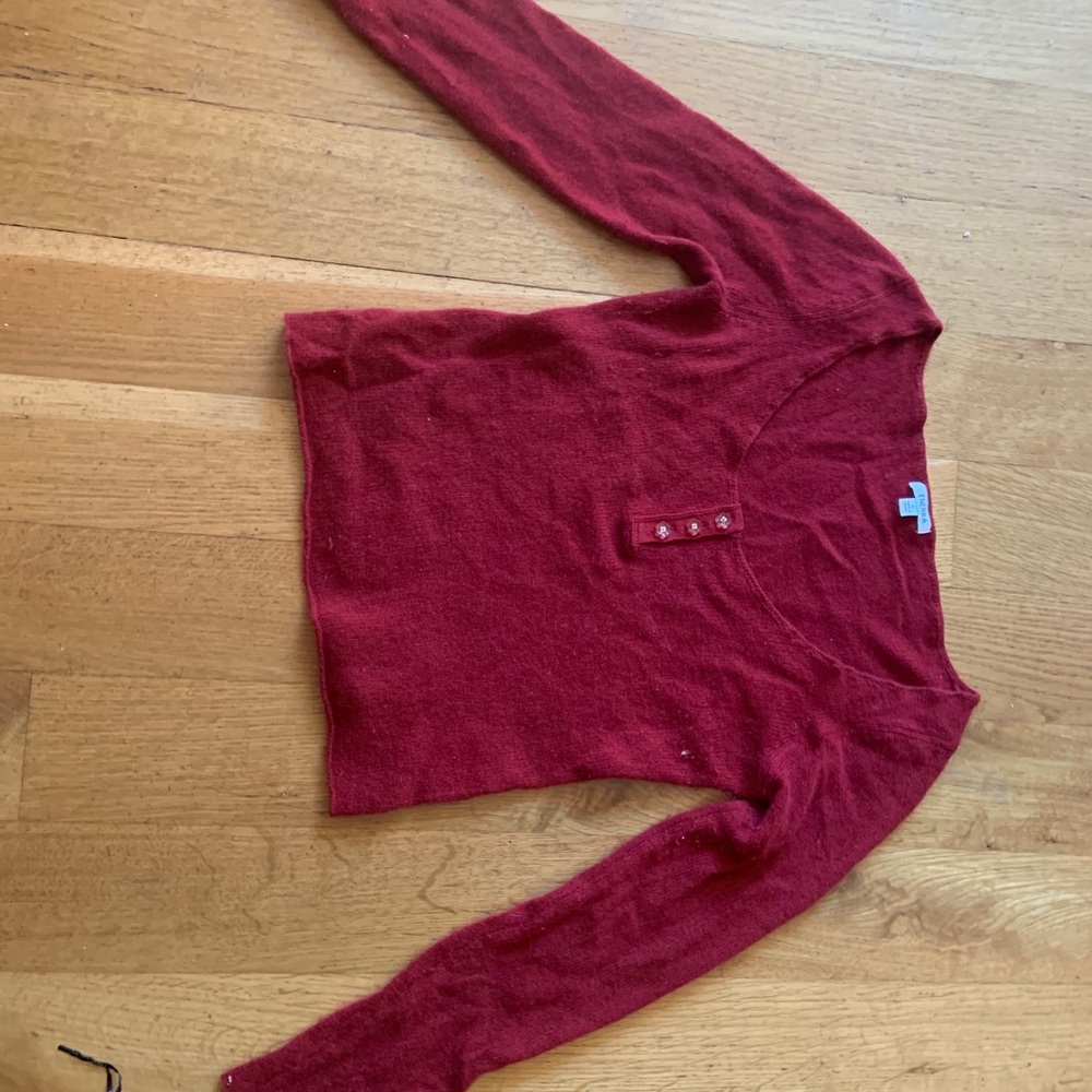 Cranberry cashmere sweater